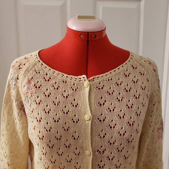 SIGRID OLSEN Embrodered Knitted Sweater - Picture 3 of 7